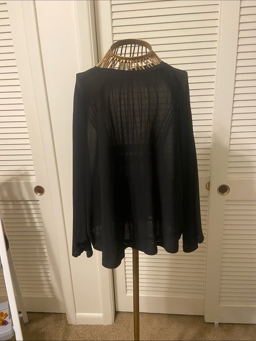 Black Lightweight Women's poncho style - Elegant Layering Top